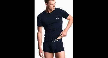 Armani T-shirts met EA logo 2-pack blauw